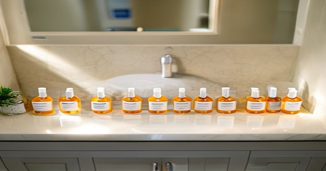 Complete Korean 10-step skincare routine product lineup organized by order of use