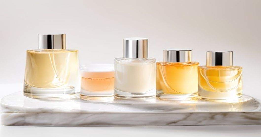 Korean skincare product textures and formulations showing different layers of the 10-step routine